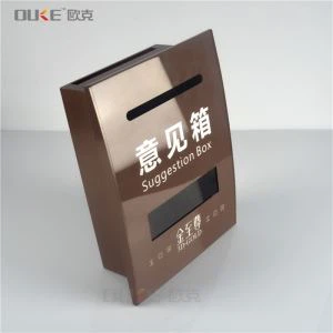 Hộp phiếu bằng nhựa trong suốt có giá đỡ ký tên