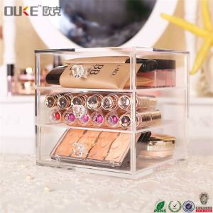 Dễ thương tinh thể lưu trữ và Tổ chức Trang điểm Với 3 ngăn kéo