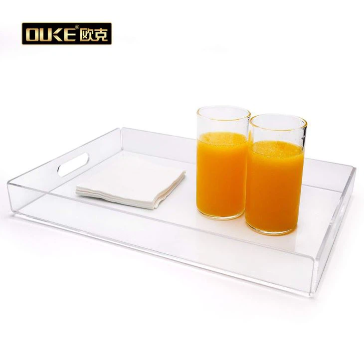 Large Clear Serving Tray Food Tray With Handle