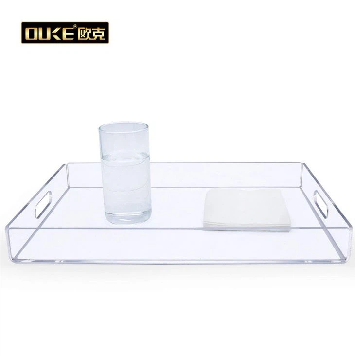 Large Clear Serving Tray Food Tray With Handle