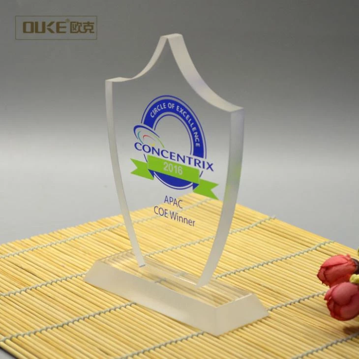 Manufacture Roof Shape Blank Acrylic Award Trophy